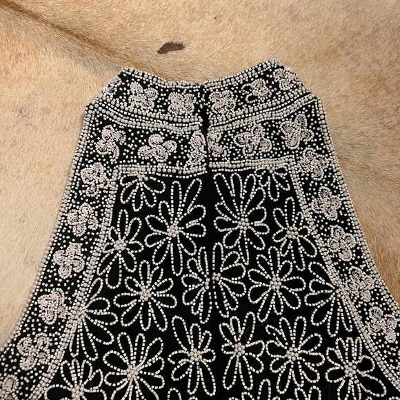 Vintage 90s Beaded Embellished Silk Sleeveless Halter Evening Top NWT - Picture 8 of 13